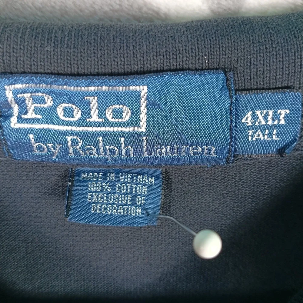 Polo Ralph Lauren Polo Shirt Men 4XLT Black Big Pony Number 3